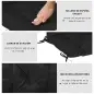 Conjunto de 2 Cojines para Silla 50x98x8 cm con Respaldo 6 Cordones de Fijación para Jardín Terraza Balcón Negro Conjunto de 2 Cojines para Silla 50x98x8 cm con Respaldo 6 Cordones de Fijación para Jardín Terraza Balcón Negro