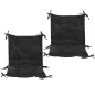 Conjunto de 2 Cojines para Silla 50x98x8 cm con Respaldo 6 Cordones de Fijación para Jardín Terraza Balcón Negro Conjunto de 2 Cojines para Silla 50x98x8 cm con Respaldo 6 Cordones de Fijación para Jardín Terraza Balcón Negro