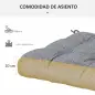 Conjunto de Cojines para Sillas de Comedor y Jardín Impermeable y Anti-UV con 2 Cordones de Fijación 48x48x10 cm Gris