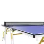 Mesa de Ping Pong Plegable Mesa de Tenis de Mesa Diseño Compacto con Red y Reposapiés Ajustables 274x152,5x76 cm Azul