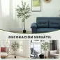 Planta Artificial Decorativa de 150 cm Árbol de Olivo con 720 Hojas y 32 Aceitunas en Maceta para Interior Verde