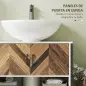 Mueble bajo Lavabo con 2 Puertas y Compartimento Abierto para Lavabo con o sin Pedestal 80x40x60 cm Crema y Nogal Mueble bajo Lavabo con 2 Puertas y Compartimento Abierto para Lavabo con o sin Pedestal 80x40x60 cm Crema y Nogal