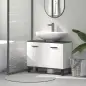 Mueble bajo Lavabo con 2 Puertas y Estantes Ajustables para Lavabo con o sin Pedestal 80x34x60 cm Blanco
