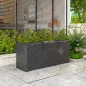Bolsa de Almacenamiento para Cojines de Jardín Impermeable 720L Oxford Resistente con Asas 125x40x55cm Negro