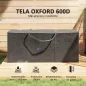 Bolsa de Almacenamiento para Cojines de Jardín Impermeable 720L Oxford Resistente con Asas 125x40x55cm Negro