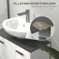 Mueble bajo Lavabo con 2 Puertas y Estantes Ajustables para Lavabo con o sin Pedestal 80x34x60 cm Blanco