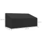 Funda para Banco de Jardín de 3-4 Plazas Tela Oxford 600D con Recubrimiento Impermeable para Terraza 218x111x63/101 cm