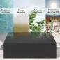 Funda para Banco de Jardín de 3-4 Plazas Tela Oxford 600D con Recubrimiento Impermeable para Terraza 218x111x63/101 cm