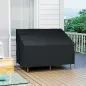 Funda para Banco de Jardín de 2 Plazas Tela Oxford 600D con Recubrimiento Impermeable para Patio Terraza 140x84x56/94 cm