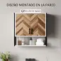 Armario de Pared para Baño Armario Colgante con 2 Puertas Estante Ajustable y Estante Abierto 59x20x60 cm Multicolor