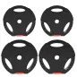 Juego de Discos Pesas de 4 Piezas 2x5 kg 2x7,5 kg con Orificios de 2,5 cm para Entrenamiento Fitness en Hogar Negro