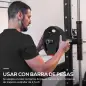 Juego de Discos Pesas de 4 Piezas 2x5 kg 2x7,5 kg con Orificios de 2,5 cm para Entrenamiento Fitness en Hogar Negro