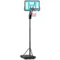Canasta de Baloncesto Ajustable de 146-236 cm con Ruedas y Base Rellenable con Agua o Arena Tablero Irrompible Negro