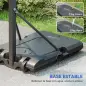Canasta de Baloncesto Ajustable de 146-236 cm con Ruedas y Base Rellenable con Agua o Arena Tablero Irrompible Negro