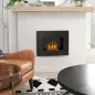Chimenea de Bioetanol de Pared con Tanque de 0,9 L Tiempo de Combustión 3,3H para Interiores 15-20 m² 66x16x52 cm Negro