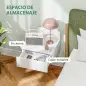 Juego de 2 Mesitas de Noche Colgantes Mesillas de Noche para Dormitorio con Cajón 43x36,5x30,5 cm Blanco
