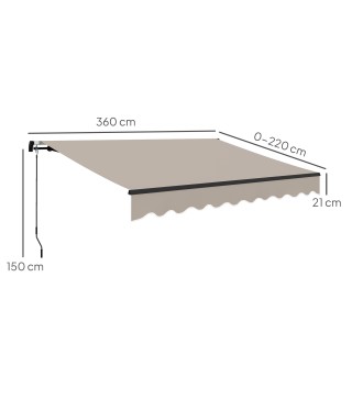 Toldo Manual Retráctil
