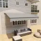 Toldo Retráctil de Aluminio para Ventanas y Puertas con Protección UV30+ y Inclinación Ajustable 360x220 cm Gris