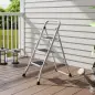 Escalera Plegable de 3 Peldaños 71x46,5x105,3 cm con Superficie Antideslizante Asa de Transporte y Carga Máxima 150 kg