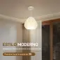 Lámpara de Techo LED Moderna Ø20,5x17,5 cm con Pantalla de Impresión 3D Luz Cálida de 3000K para Salón Dormitorio Cocina