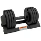 Mancuerna Ajustable 4 en 1 20 kg Ajuste Rápido de Peso con Base de Almacenaje Mango Antideslizante para Gimnasio en Casa