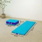 Colchoneta Gimnasia Plegable de 2 Pulgadas de Grosor con Asas de Transporte y Bolsa para Yoga Aeróbic Azul