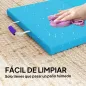 Colchoneta Gimnasia Plegable de 2 Pulgadas de Grosor con Asas de Transporte y Bolsa para Yoga Aeróbic Azul