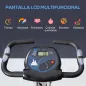 Bicicleta Estática Plegable con Respaldo 8 Niveles de Resistencia Volante Pantalla LCD Pulsómetro y Sillín Ajustable