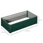 Jardinera Elevada Rectangular de Acero Galvanizado para Cultivar Plantas Flores Hierba 120x60x30,5 cm Verde