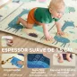 Alfombra Bebé Acolchada Plegable Reversible 196x176x1,5 cm Doble Cara Impermeable Multicolor