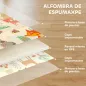 Alfombra Bebé Acolchada Plegable Reversible 196x176x1,5 cm Doble Cara Impermeable Multicolor