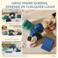 Juego de 7 Bloques de Espuma para Niños Bloques de Psicomotricidad Juguete para Aprendizaje para Escalar y Gatear Azul