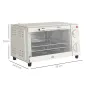 Mini Horno Eléctrico 9L Horno Eléctrico Sobremesa 750W con Temperatura Ajustable Temporizador 35x24,6x20 cm Blanco Crema