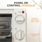 Mini Horno Eléctrico 9L Horno Eléctrico Sobremesa 750W con Temperatura Ajustable Temporizador 35x24,6x20 cm Blanco Crema