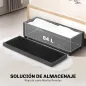 Banco Almacenaje Capacidad de 84 L 112x42x40 cm Tapizado en Pana Pie de Cama para Sala de Estar Dormitorio Gris