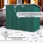 Caseta de Jardín Exterior 2,7m² 249x121x183 cm con Doble Puerta 2 Ventilaciones y Pestillo Verde