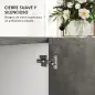 Aparador de Salón Pequeño y Moderno con Estante y Puertas de Cierre Suave 80x37x80 cm Gris Cemento y Blanco Brillo