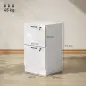 Mueble Archivador con 2 Cajones Cajonera para Escritorio con Cerraduras Rieles Colgantes Ajustables para A4 Blanco