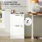 Mueble Archivador con 2 Cajones Cajonera para Escritorio con Cerraduras Rieles Colgantes Ajustables para A4 Blanco