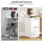 Mueble Archivador con 2 Cajones Cajonera para Escritorio con Cerraduras Rieles Colgantes Ajustables para A4 Blanco