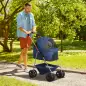 Carrito para Perros Plegable 3 en 1 con Cesta de Almacenaje Ventana de Malla y Sistema de Seguridad 76x50x102 cm Azul