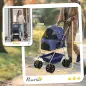 Carrito para Perros Plegable 3 en 1 con Cesta de Almacenaje Ventana de Malla y Sistema de Seguridad 76x50x102 cm Azul Carrito para Perros Plegable 3 en 1 con Cesta de Almacenaje Ventana de Malla y Sistema de Seguridad 76x50x102 cm Azul