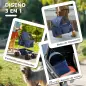 Carrito para Perros Plegable 3 en 1 con Cesta de Almacenaje Ventana de Malla y Sistema de Seguridad 76x50x102 cm Azul Carrito para Perros Plegable 3 en 1 con Cesta de Almacenaje Ventana de Malla y Sistema de Seguridad 76x50x102 cm Azul