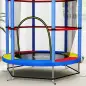 Cama Elástica Infantil Trampolín para Niños de 3-6 Años con Red de Seguridad Carga 45 kg Ø140x190 cm Multicolor