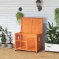Caseta para Perros Exterior con Techo Asfáltico Abatible Puerta con Cortina y Base Extraíble 90x62x71 cm Madera Natural