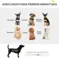 Cochecito para Mascotas con Barra de Empuje Ajustable Diseño Abierto Cojín y Ruedas 53x45x28 cm Azul Oscuro