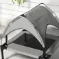 Cama para Perros Elevada con Toldo Marco de Acero y Bolsa de Transporte para Interior y Exterior 76x61x69,5 cm Gris