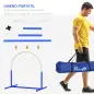Set de Entrenamiento de Agilidad para Perros de 4 Piezas con Bolsa de Transporte para Entrenamiento Suave Blanco y Azul