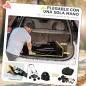 Carrito para Perros Plegable 3 en 1 con Cesta de Almacenaje Ventana de Malla y Sistema de Seguridad 76x50x102 cm Negro