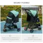 Carrito para Perros Pequeños con Cesta de Almacenaje Cubierta para Lluvia y Ventana de Malla 80,5x51,5x100 cm Verde